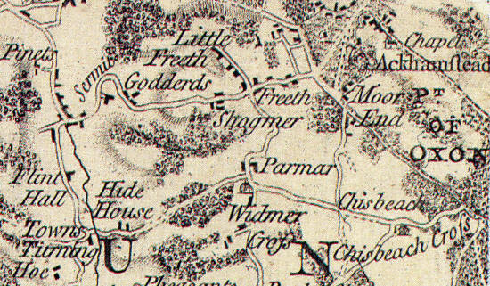 Jeffereys Map Frieth 1770